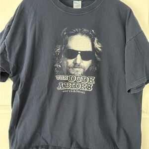 Men's Navy 'The Dude Abides' Graphic T-Shirt
